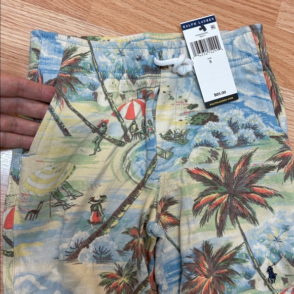 BNWT Polo Ralph Lauren Boys Tropical-Print Spa Terry Shorts size 5 - Picture 6 of 8